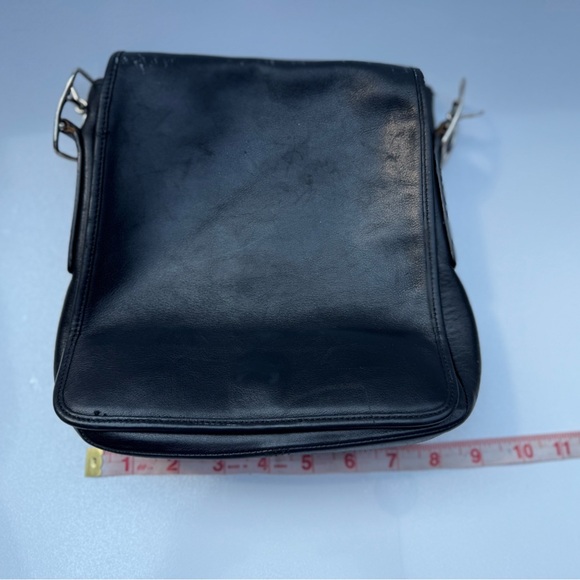 Coach Vintage Messenger Bag Black Leather Signature Lining Style 9335 (No Strap) - Picture 1 of 9